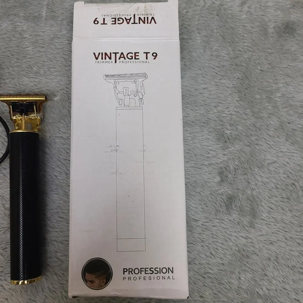 2023 Vintage T9 Professional Hair Cutting Machine Hair Clippers Electric Hair Ti